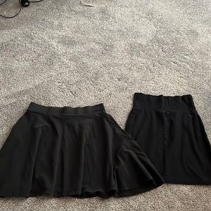 Pink black mini skirts sz XS set of 2